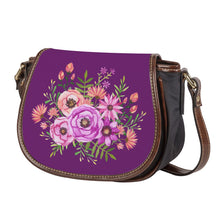 Load image into Gallery viewer, Ti Amo I love you - Exclusive Brand - Midnight - Floral Bouquet - Saddle Bag
