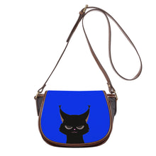 Load image into Gallery viewer, Ti Amo I love you - Exclusive Brand  - Blue Blue Eyes  Black Cat - Saddle Bag
