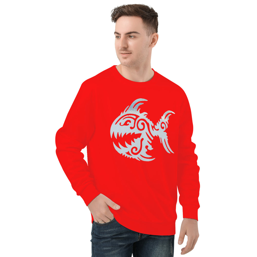 Ti Amo I love you - Exclusive Brand - Red - Angry Fish - Men's Sweatshirt