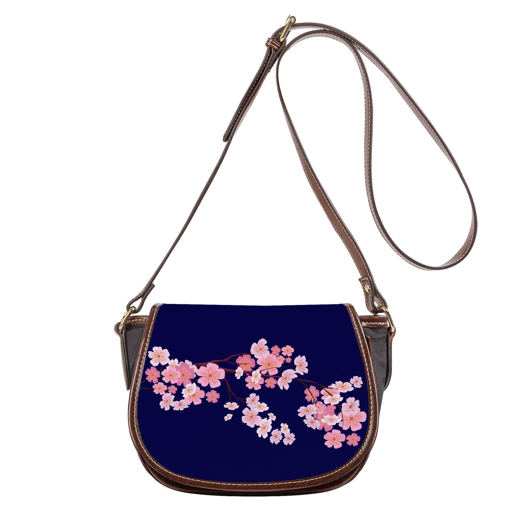 Ti Amo I love you - Exclusive Brand - Stratos - Pink Floral Branch - Saddle Bag