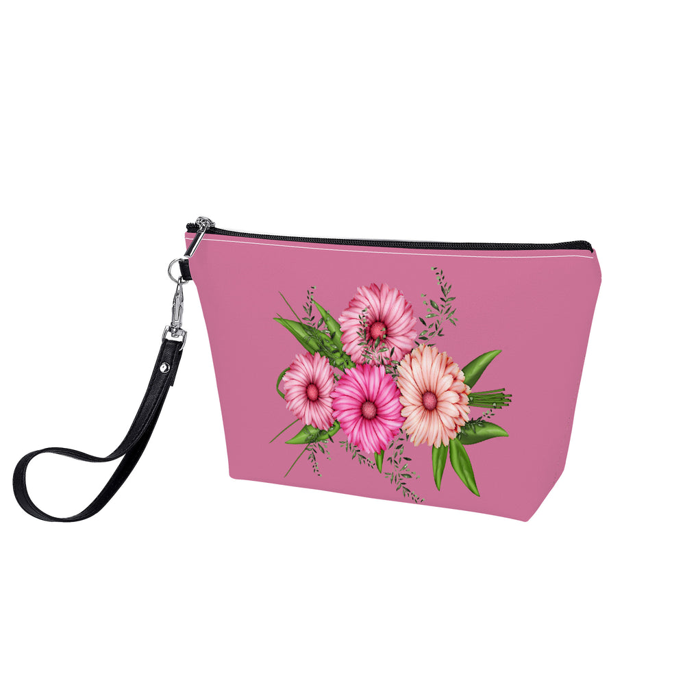 Ti Amo I love you - Exclusive Brand  - Charm - Pink Floral - Sling Cosmetic Bag