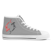 Load image into Gallery viewer, Ti Amo I love you  - Exclusive Brand  - Womens High-Top Canvas Shoes - White
