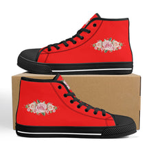 Load image into Gallery viewer, Ti Amo I love you - Exclusive Brand - High-Top Canvas Shoes - Black Soles
