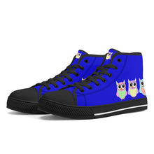 Load image into Gallery viewer, Ti Amo I love you - Exclusive Brand - Blue Blue Eyes - High-Top Canvavs Shoes - Black Soles
