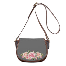 Load image into Gallery viewer, Ti Amo I love you - Exclusive Brand - Dove Gray - Roses - Saddle Bag
