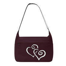 Load image into Gallery viewer, Ti Amo I love you - Exclusive Brand - Tamarind - Double White Heart - Journey Computer Shoulder Bag
