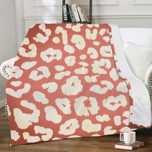 Load image into Gallery viewer, Ti Amo I love you- Exclusive Brand  - Copperfield, Japonica, &amp; Linen Animal Print -  Micro Fleece Blankets
