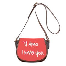 Load image into Gallery viewer, Ti Amo I love you - Exclusive Brand - Persimmon - Ti Amo I love you Logo - Saddle Bag
