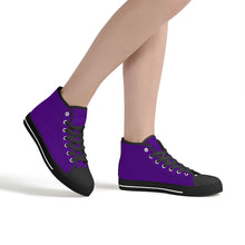 Load image into Gallery viewer, Ti Amo I love you - Exclusive Brand - Pigment Indigo- High-Top Canvas Shoes - Black Soles
