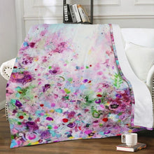 Load image into Gallery viewer, Ti Amo I love you - Exclusive Brand - Botticelli Floral Pattern - Micro Fleece Blankets
