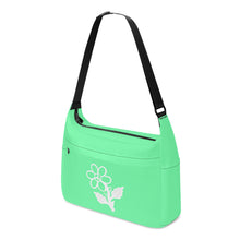 Load image into Gallery viewer, Ti Amo I love you - Exclusive Brand - Aquamarine 2 - White Daisy - Journey Computer Shoulder Bag
