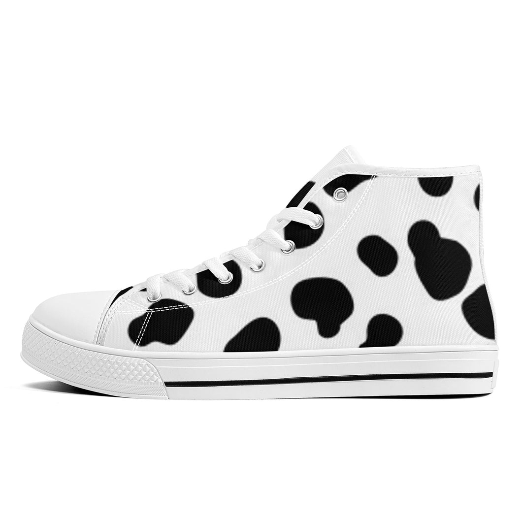 Ti Amo I love you - Exclusive Brand  - High-Top Canvas Shoes - White Soles