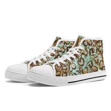 Load image into Gallery viewer, Ti Amo I love you - Exclusive Brand - High-Top Canvas Shoes - White Soles
