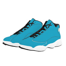 Load image into Gallery viewer, Ti Amo I love you  - Exclusive Brand  - Ball Blue -Mens / Womens - Unisex  Basketball Shoes - Black Laces
