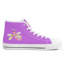 Load image into Gallery viewer, Ti Amo I love you - Exclusive Brand - High-Top Canvas Shoes - White Soles
