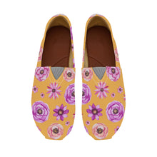 Load image into Gallery viewer, Ti Amo I love you  - Exclusive Brand  - Yellow with Flowers -  Casual Flat Driving Shoe
