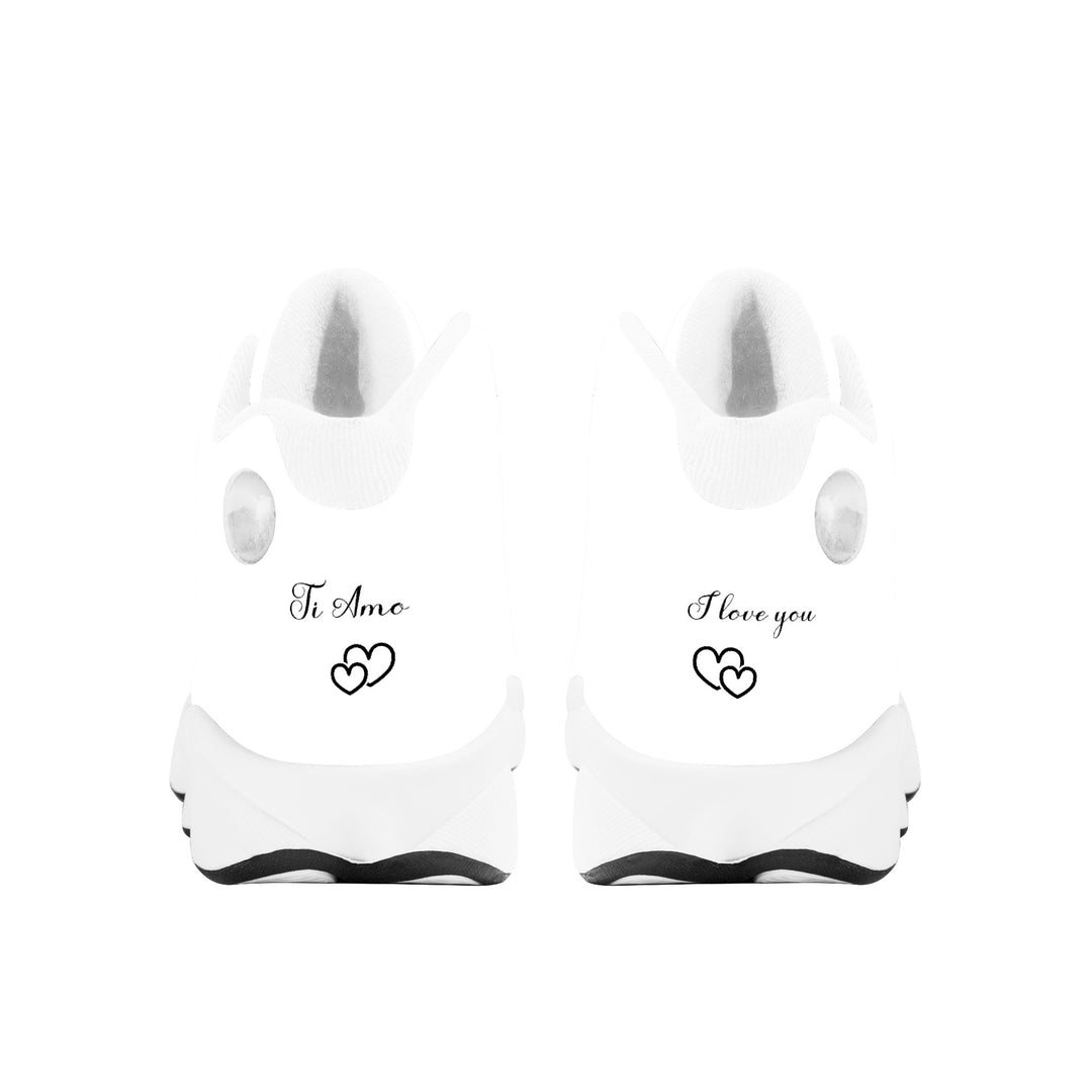 Ti Amo I love you - Exclusive Brand  - White - Mens / Womens - Unisex  Basketball Shoes - White Laces