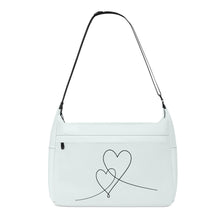 Load image into Gallery viewer, Ti Amo I love you - Exclusive Brand - Black Squeeze Off-White - Jacket  Double Script Heart - Journey Computer Shoulder Bag
