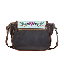 Load image into Gallery viewer, Ti Amo I love you - Exclusive Brand - Light Cyan - Floral Bouquet - Saddle Bag
