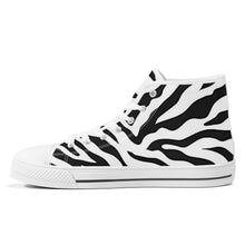 Load image into Gallery viewer, Ti Amo I love you - Exclusive Brand  - Zebra - High-Top Canvas Shoes  - White Soles
