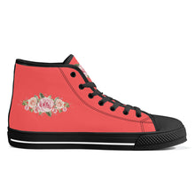 Load image into Gallery viewer, Ti Amo I love you - Exclusive Brand - High-Top Canvas Shoes - Black Soles
