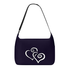 Load image into Gallery viewer, Ti Amo I love you - Exclusive Brand - Black Russian - Double White Heart - Journey Computer Shoulder Bag
