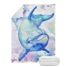 Load image into Gallery viewer, Ti Amo I love you - Exclusive Brand - Pastel Dolphin-  Micro Fleece Blankets
