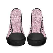 Load image into Gallery viewer, Ti Amo I love you - Exclusive Brand - High-Top Canvavs Shoes - Black Soles
