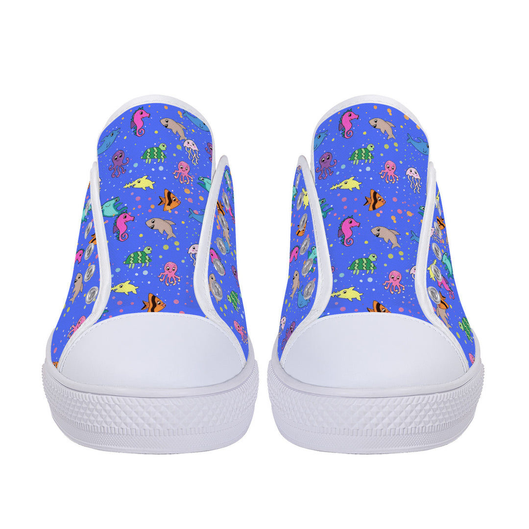 Ti Amo I love you - Exclusive Brand  -  Low-Top Canvas Shoes - White Soles