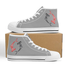 Load image into Gallery viewer, Ti Amo I love you  - Exclusive Brand  - Womens High-Top Canvas Shoes - White
