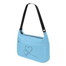 Load image into Gallery viewer, Ti Amo I love you - Exclusive Brand - Baby Blue - Double Script Heart - Journey Computer Shoulder Bag
