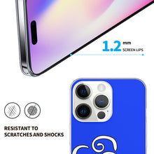 Load image into Gallery viewer, Ti Amo I love you - Exclusive Brand - Blue Blue Eyes - Double White Heart - iPhone 14 Transparent Acrylic Case (3 cameras)
