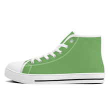 Load image into Gallery viewer, Ti Amo I love you  - Exclusive Brand - Dusty Green -  Unisex High -Top Canvas Shoes - White Soles
