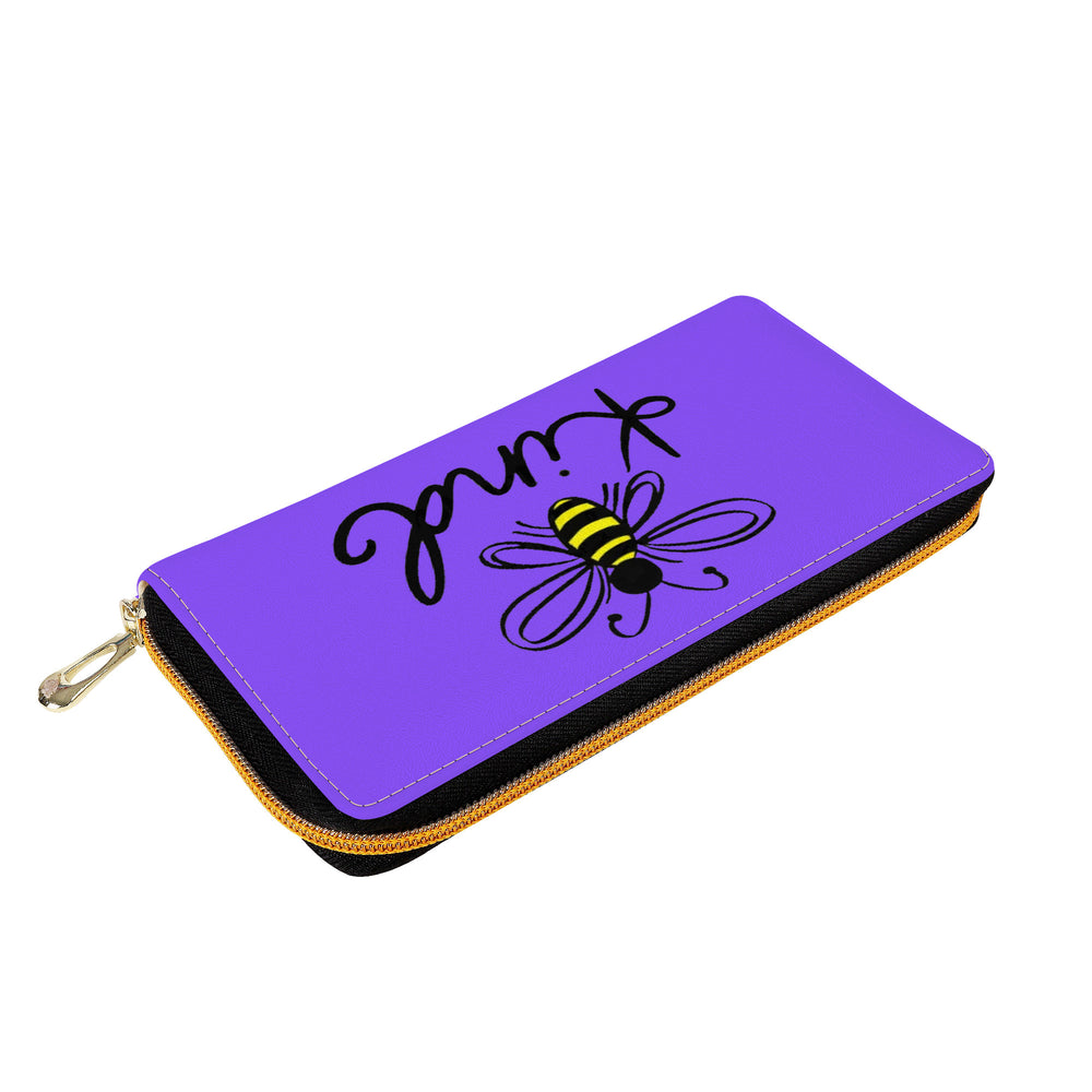 Ti Amo I love you - Exclusive Brand  - Light Purple - Bee Kind - Zipper Purse Clutch Bag