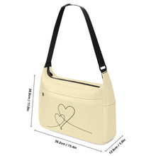 Load image into Gallery viewer, Ti Amo I love you - Exclusive Brand - Beeswax - Double Script Heart - Journey Computer Shoulder Bag
