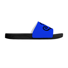 Load image into Gallery viewer, Ti Amo I love you - Exclusive Brand - Blue Blue Eyes - Double Black Heart - Slide Sandals - Black Soles
