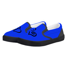 Load image into Gallery viewer, Ti Amo I love you - Exclusive Brand  - Blue Blue Eyes - Double Black Heart - Kids Slip-on shoes - Black Soles
