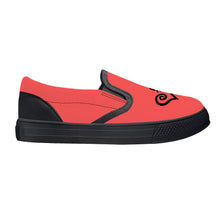 Load image into Gallery viewer, Ti Amo I love you - Exclusive Brand - Persimmon - Double Black Heart - Kids Slip-on shoes - Black Soles
