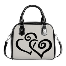 Load image into Gallery viewer, Ti Amo I love you - Exclusive Brand  - Timberwolf - Double Black Heart -  Shoulder Handbag
