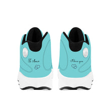 Load image into Gallery viewer, Ti Amo I love you  - Exclusive Brand  - Agate Blue - Mens / Womens - Unisex Basketball Shoes - Black Laces
