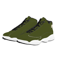 Load image into Gallery viewer, Ti Amo I love you  - Exclusive Brand  - Army Green - Mens / Womens - Unisex Basketball Shoes - Black Laces
