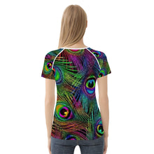 Load image into Gallery viewer, Ti Amo I love you - Exclusive Brand  - Fruit Salad &amp; Plum Peacock Feathers -  Women&#39;s T shirt
