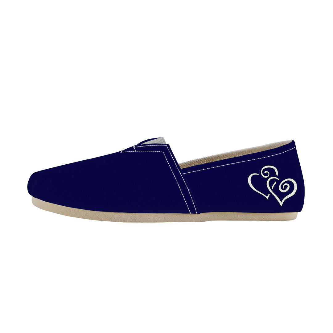 Ti Amo I love you - Exclusive Brand  - Stratos - Double White Heart -  Casual Flat Driving Shoe