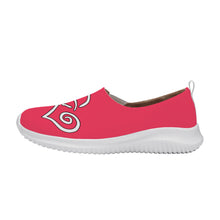 Load image into Gallery viewer, Ti Amo I love you - Exclusive Brand  - Radical Red - Double White Heart - Women&#39;s Casual Slip On Shoe
