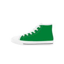 Load image into Gallery viewer, Ti Amo I love you - Exclusive Brand - Fun Green - Double Black Heart - Kids High Top Canvas Shoes
