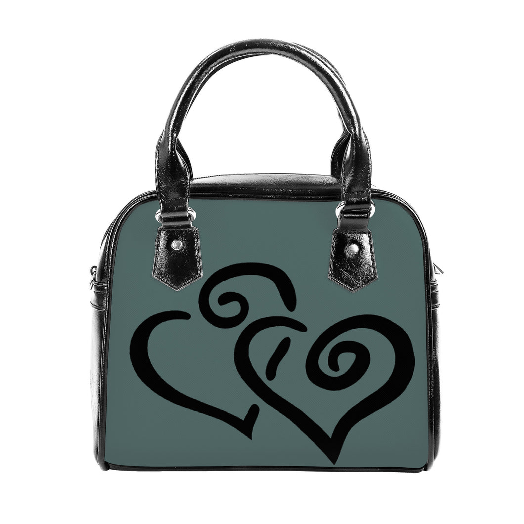 Ti Amo I love you - Exclusive Brand  - Cutty Sark - Double Black Heart -  Shoulder Handbag