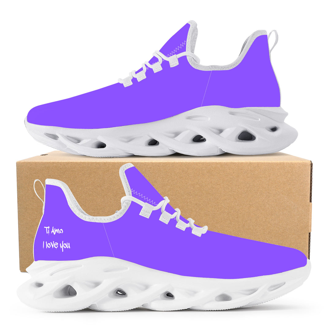 Ti Amo I love you - Exclusive Brand  - Light Purple - Mens / Womens - Flex Control Sneakers- White Soles