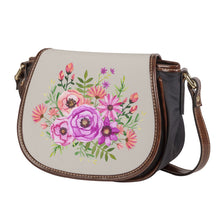 Load image into Gallery viewer, Ti Amo I love you - Exclusive Brand - Abalone - Floral Bouquet - Saddle Bag
