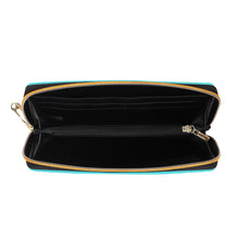 Load image into Gallery viewer, Ti Amo I love you - Exclusive Brand  - Medium Turquoise Blue - Bee Kind - Zipper Purse Clutch Bag
