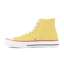 Load image into Gallery viewer, Ti Amo I love you - Exclusive Brand - Sweet Corn - White Daisy - High Top Canvas Shoes - White Soles
